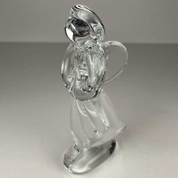 The Toscany Collection Other - Vintage Toscany 7" Lead Crystal Angel Statue Art Deco Praying Halo Heavy Solid